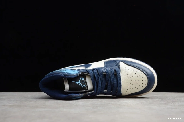 Air Jordan 1 Kids Blue (555088-140) University Obsidian 0706